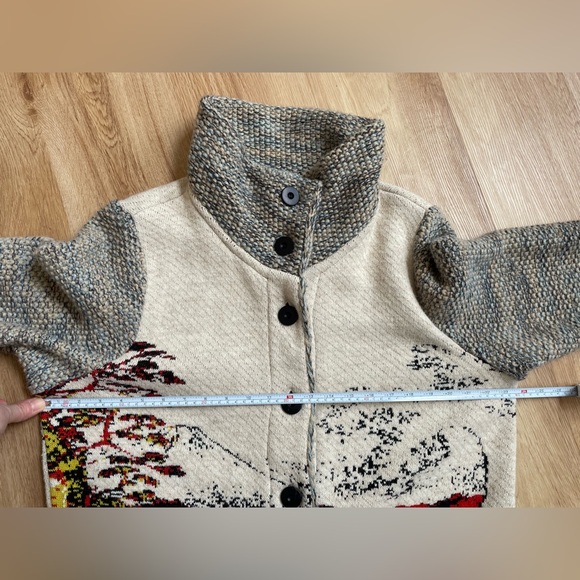 Anthropologie Ocean Funnel Neck Sweater Coat medium $380 boho bohemian - Picture 8 of 11